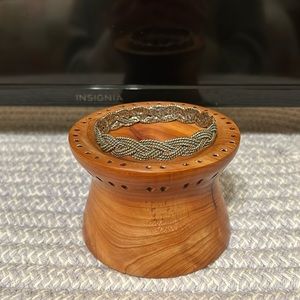 Or Paz Sterling Braided Bangle Bracelet